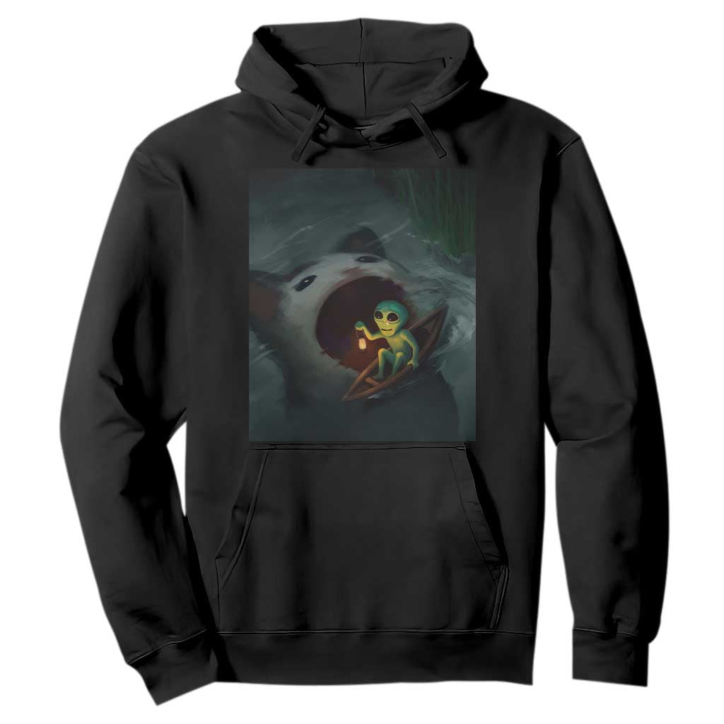 Funny Alien Cat Meme Hoodie Weird Silly TS10 Black Print Your Wear