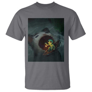 Funny Alien Cat Meme T Shirt Weird Silly TS10 Charcoal Print Your Wear