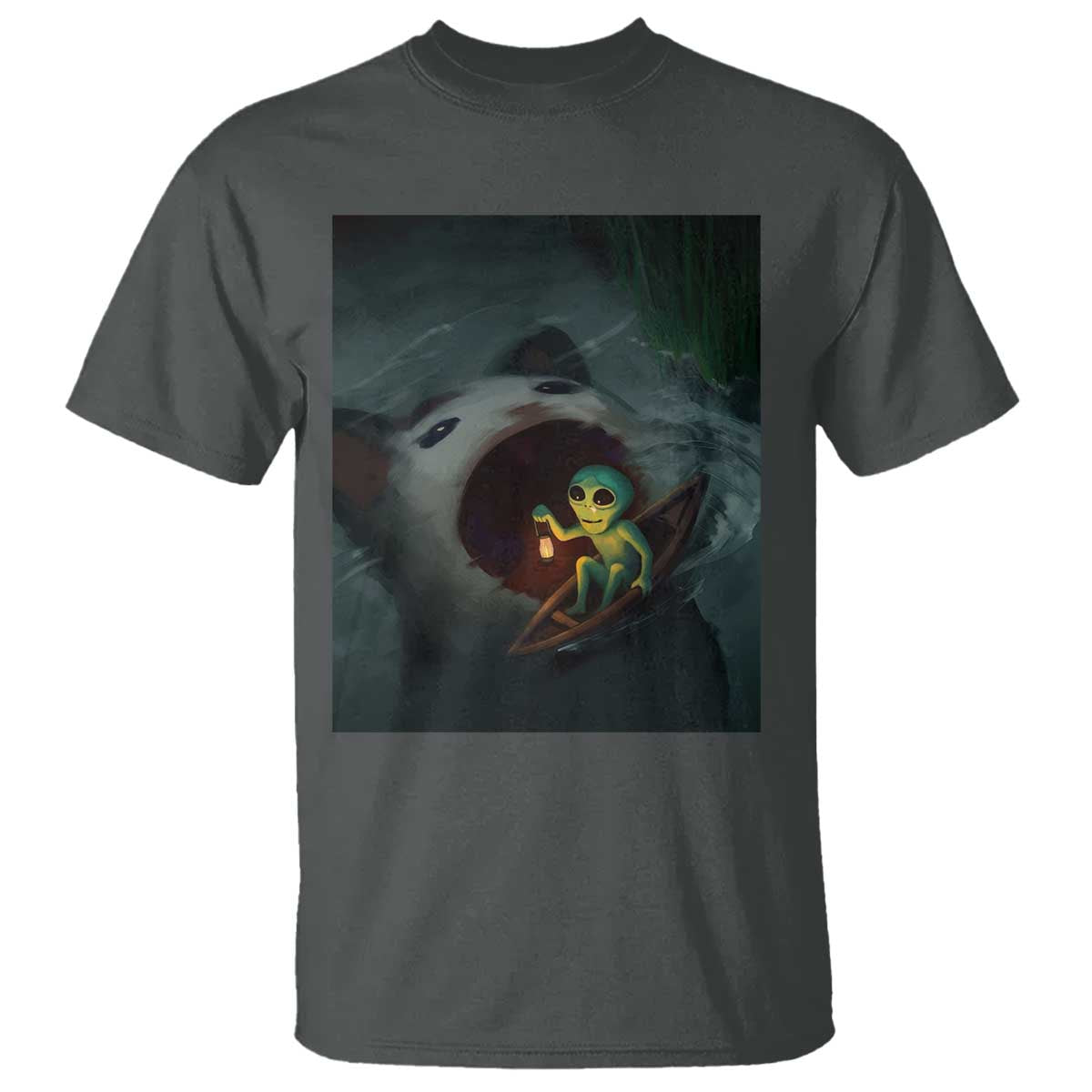 Funny Alien Cat Meme T Shirt Weird Silly TS10 Dark Heather Print Your Wear