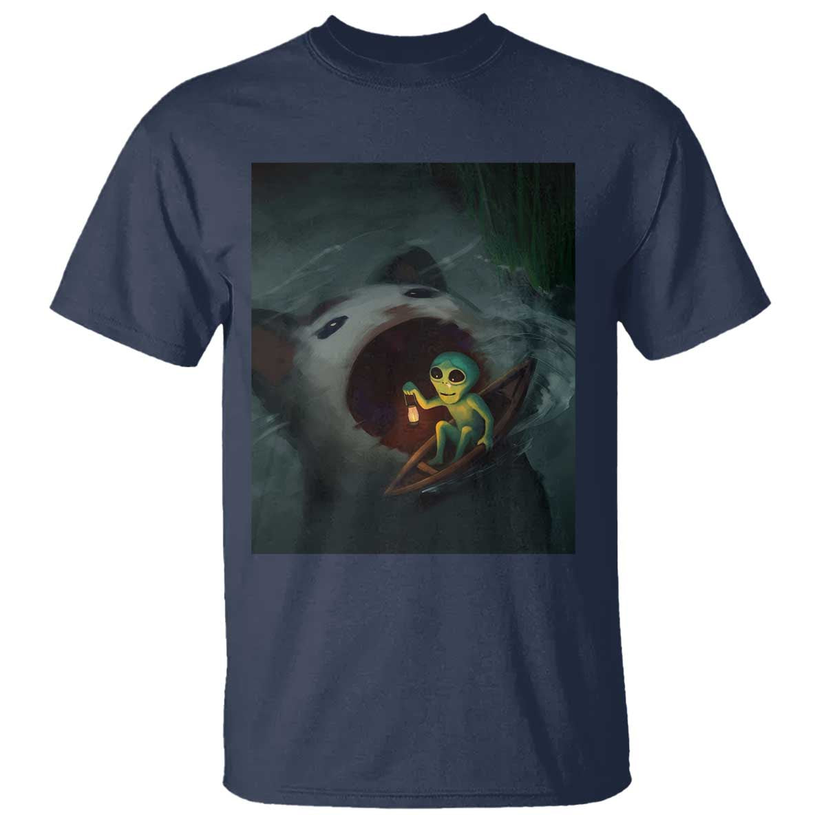 Funny Alien Cat Meme T Shirt Weird Silly TS10 Navy Print Your Wear