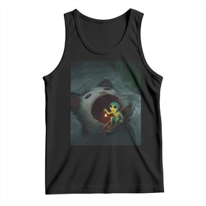 Funny Alien Cat Meme Tank Top Weird Silly TS10 Black Print Your Wear