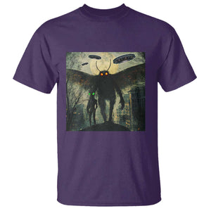 Mothman Aliens T Shirt Funny Cryptid Alien UFO TS10 Purple Print Your Wear
