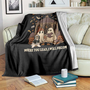 Halloween Stars Hollow Throw Blanket Retro Book Lover Cute Ghost Fall Pumpkin TS10 Print Your Wear