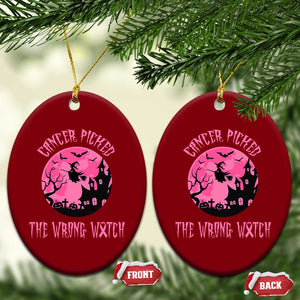 Breast Cancer Halloween Ceramic Ornament In October We Wear Pink Witch TS10 Print Your Wear