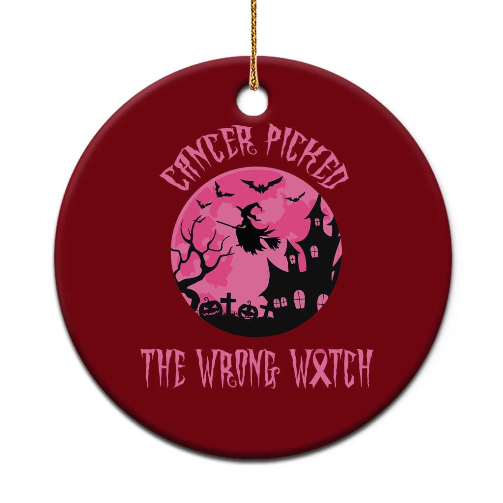 Breast Cancer Halloween Ceramic Ornament In October We Wear Pink Witch TS10 1pc Red Print Your Wear
