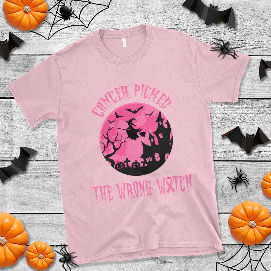 Breast Cancer Halloween T Shirt In October We Wear Pink Witch TS10 Light Pink Print Your Wear