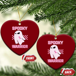 Breast Cancer Halloween Ceramic Ornament Ghost Wear Pink Ribbon Spooky Warrior TS10 Print Your Wear