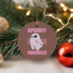 Breast Cancer Halloween Ceramic Ornament Ghost Wear Pink Ribbon Spooky Warrior TS10 1pc Mocha Print Your Wear