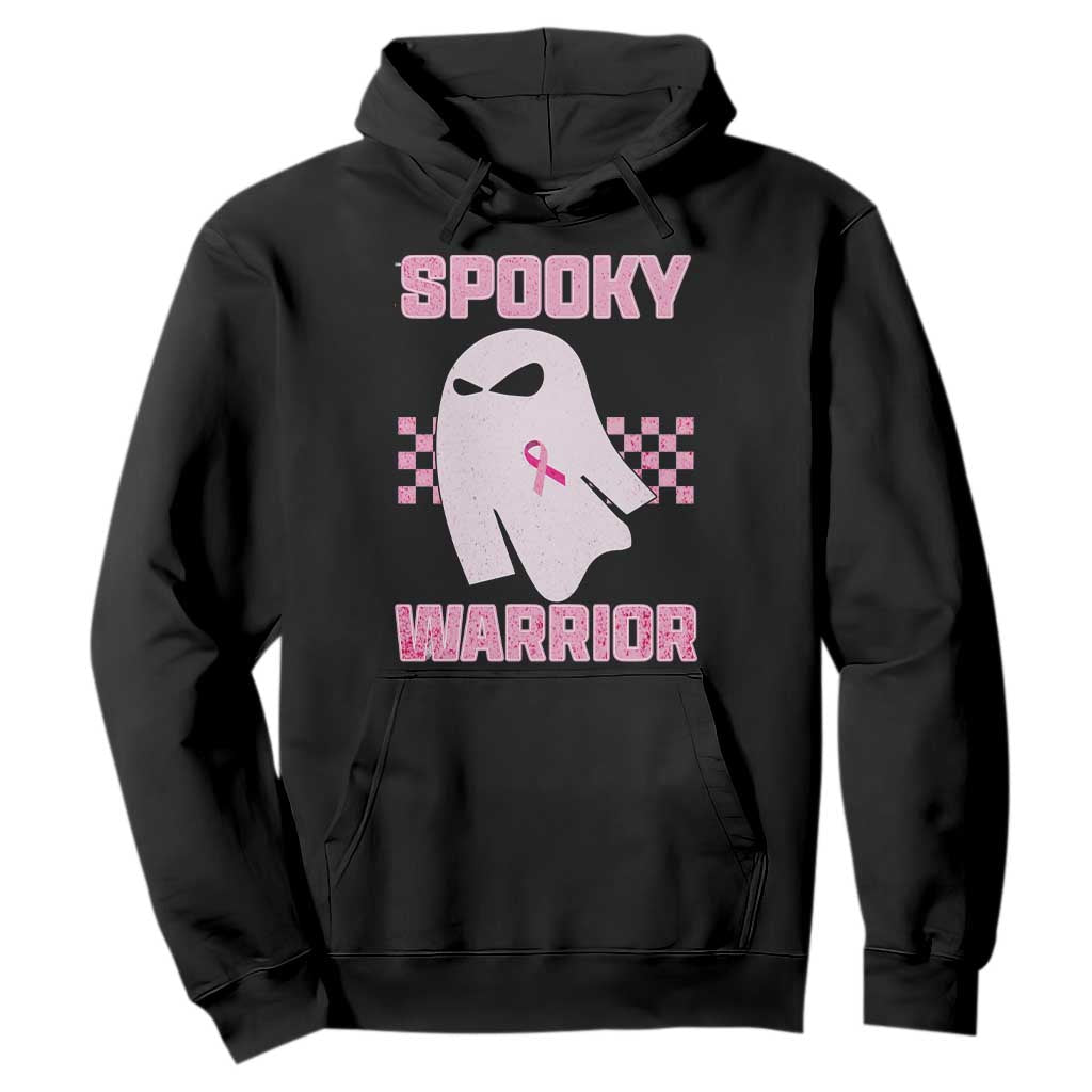 Breast Cancer Halloween Hoodie Ghost Wear Pink Ribbon Spooky Warrior TS10 Black Print Your Wear