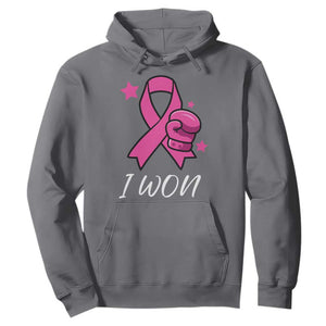 Pink Ribbon Hoodie I Won Breast Cancer Awareness TS10 Charcoal Print Your Wear