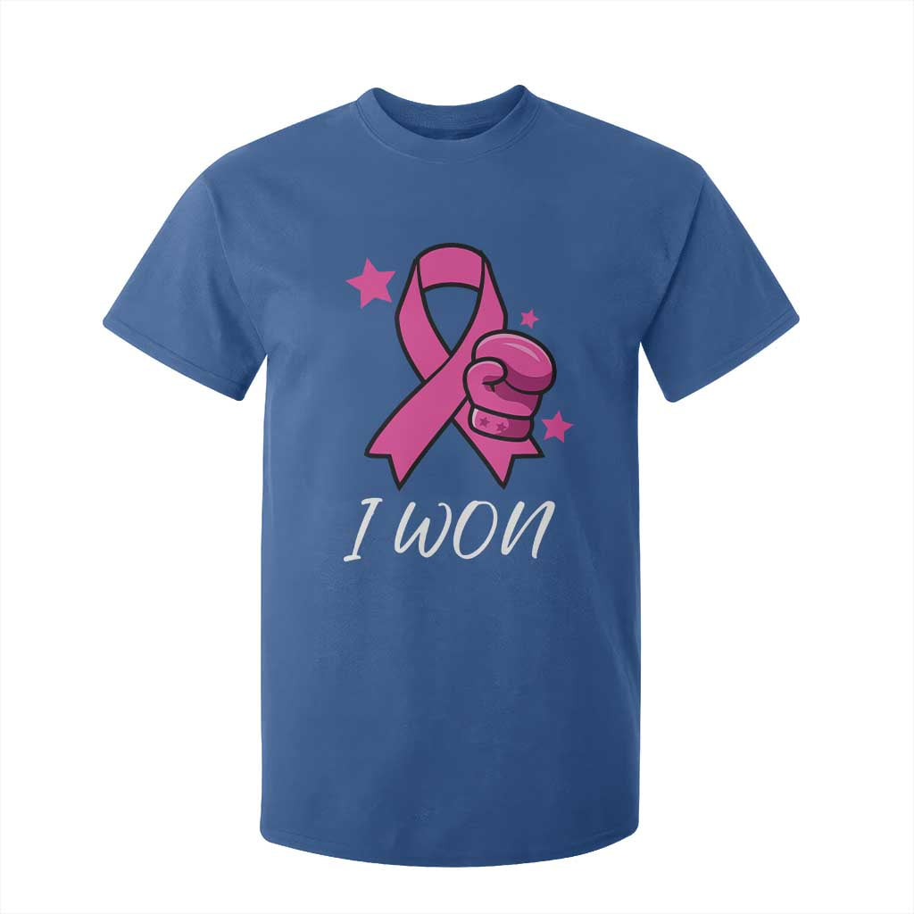 Pink Ribbon T Shirt For Kid I Won Breast Cancer Awareness TS10 Royal Blue Print Your Wear