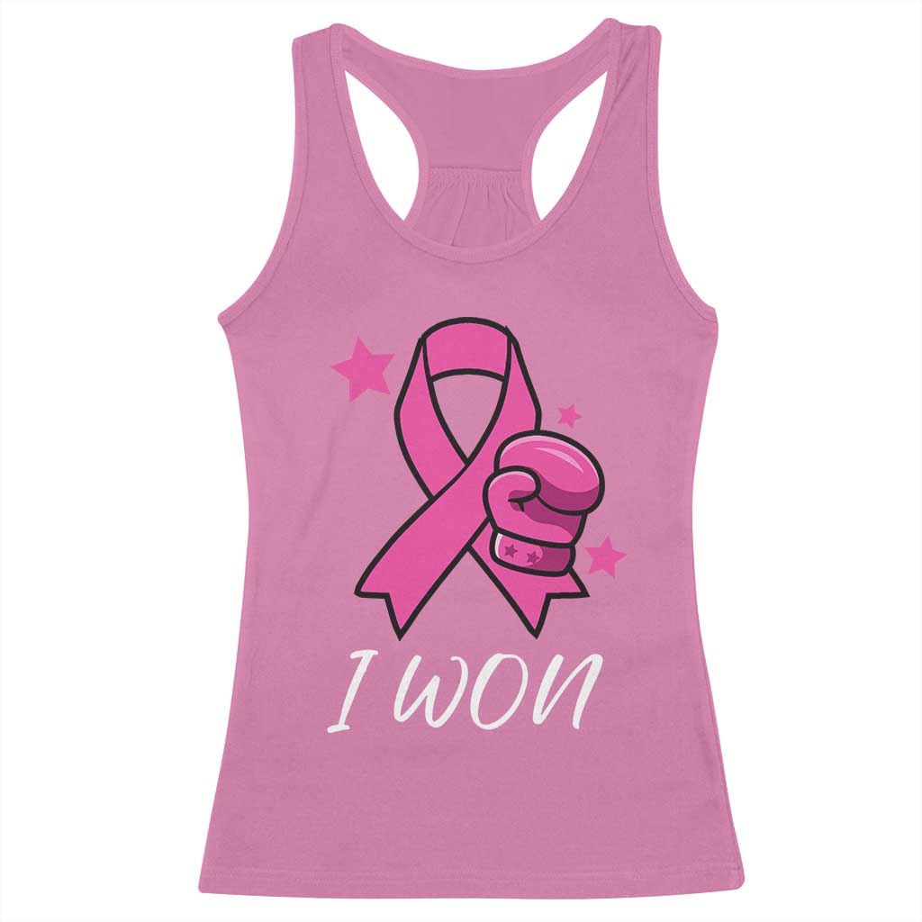 Pink Ribbon Racerback Tank Top I Won Breast Cancer Awareness TS10 Azalea Print Your Wear