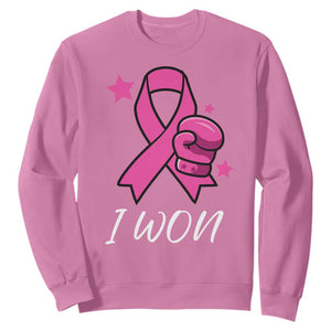 Pink Ribbon Sweatshirt I Won Breast Cancer Awareness TS10 Azalea Print Your Wear