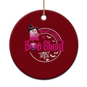 Breast Cancer Is Boo Sheet Ceramic Ornament October Ghost Pink Ribbon TS10 1pc Red Print Your Wear