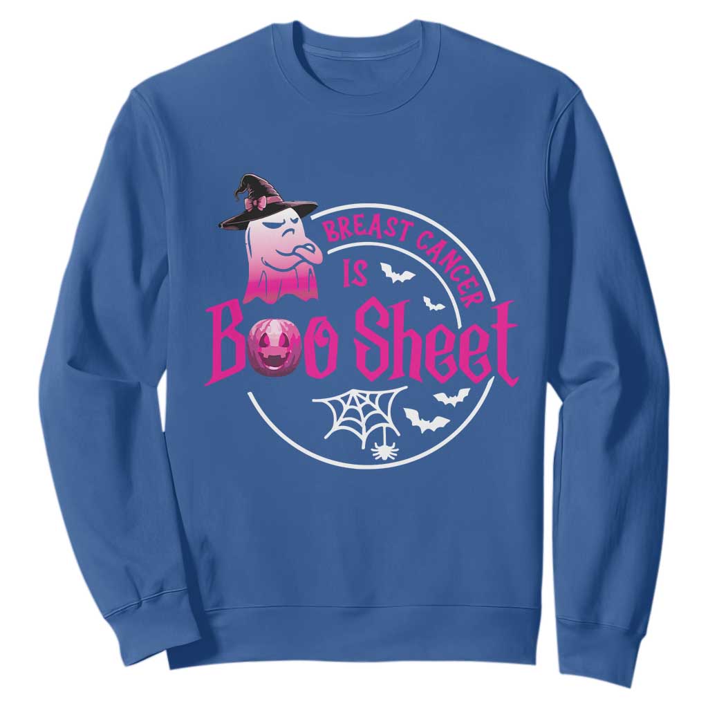 Breast Cancer Is Boo Sheet Sweatshirt October Ghost Pink Ribbon TS10 Royal Blue Print Your Wear