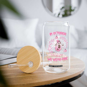 Breast Cancer Halloween Glass Can In October Ghost Wear Pink Black Cat TS10 Print Your Wear