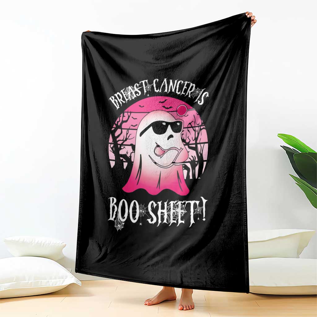 Breast Cancer Is Boo Sheet Throw Blanket In October Ghost Wear Pink TS10 Print Your Wear