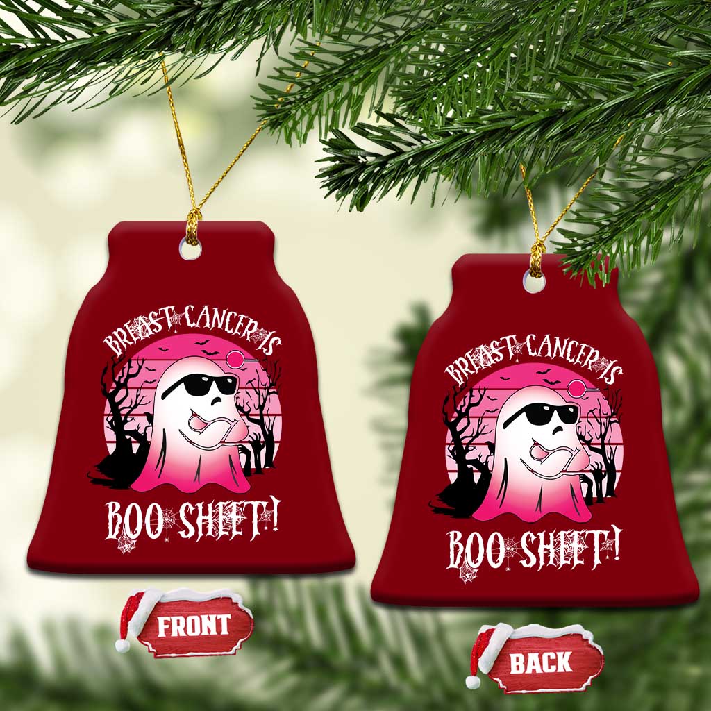 Breast Cancer Is Boo Sheet Ceramic Ornament In October Ghost Wear Pink TS10 Print Your Wear