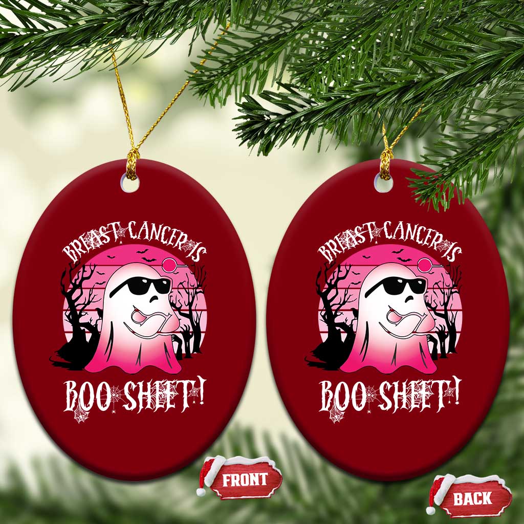 Breast Cancer Is Boo Sheet Ceramic Ornament In October Ghost Wear Pink TS10 Print Your Wear