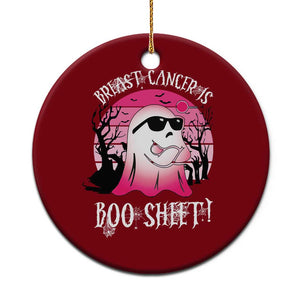 Breast Cancer Is Boo Sheet Ceramic Ornament In October Ghost Wear Pink TS10 1pc Red Print Your Wear
