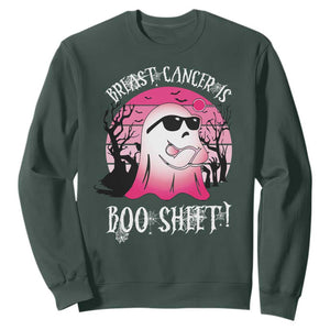 Breast Cancer Is Boo Sheet Sweatshirt In October Ghost Wear Pink TS10 Dark Forest Green Print Your Wear