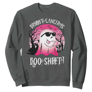 Breast Cancer Is Boo Sheet Sweatshirt In October Ghost Wear Pink TS10 Dark Heather Print Your Wear