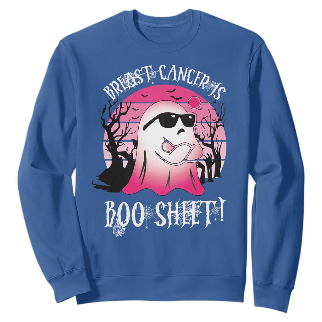 Breast Cancer Is Boo Sheet Sweatshirt In October Ghost Wear Pink TS10 Royal Blue Print Your Wear
