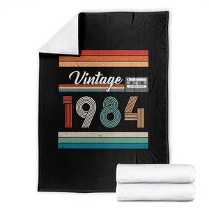 1984 Retro Birthday Throw Blanket Vintage 42th Birthday Gift Classic 90s Style TS10 Black Print Your Wear