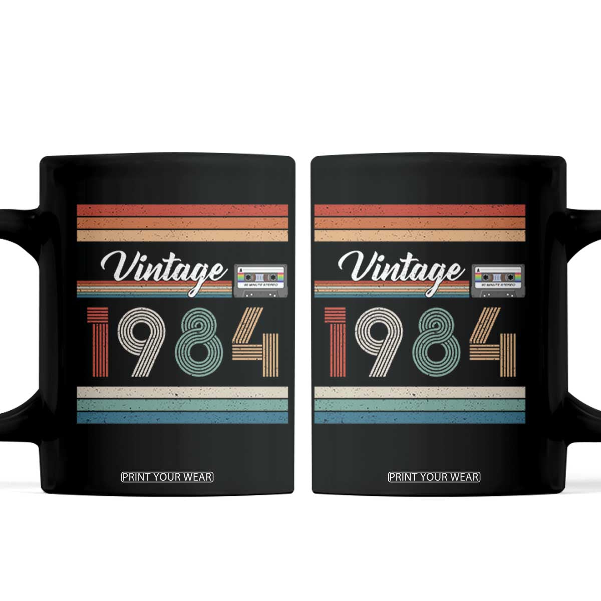 1984 Retro Birthday Coffee Mug Vintage 42th Birthday Gift Classic 90s Style TS10 Black Print Your Wear