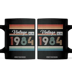 1984 Retro Birthday Coffee Mug Vintage 42th Birthday Gift Classic 90s Style TS10 Black Print Your Wear