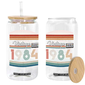 1984 Retro Birthday Glass Can Vintage 42th Birthday Gift Classic 90s Style TS10 Print Your Wear