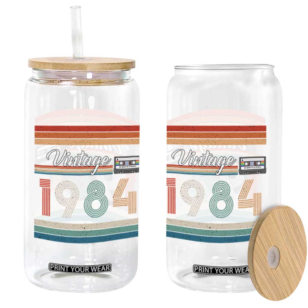 1984 Retro Birthday Glass Can Vintage 42th Birthday Gift Classic 90s Style TS10 Print Your Wear