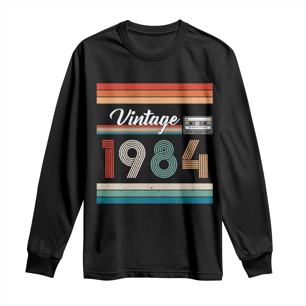 1984 Retro Birthday Long Sleeve Shirt Vintage 42th Birthday Gift Classic 90s Style TS10 Black Print Your Wear