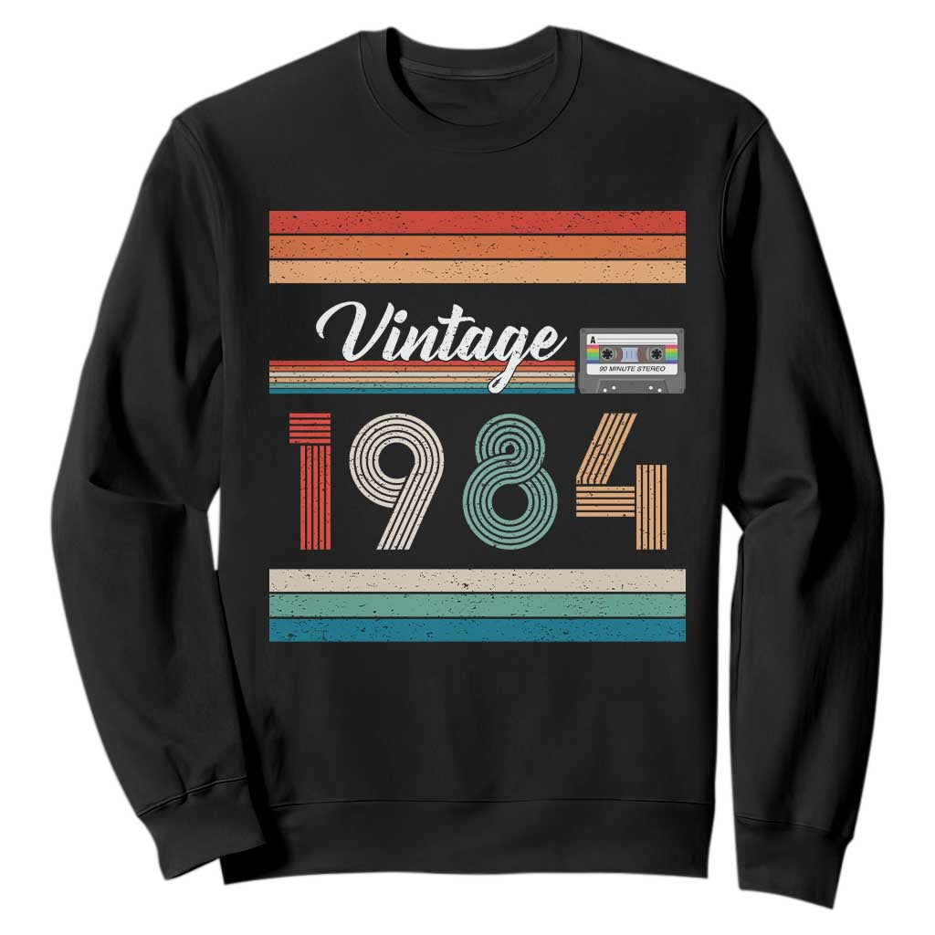 1984 Retro Birthday Sweatshirt Vintage 42th Birthday Gift Classic 90s Style TS10 Black Print Your Wear