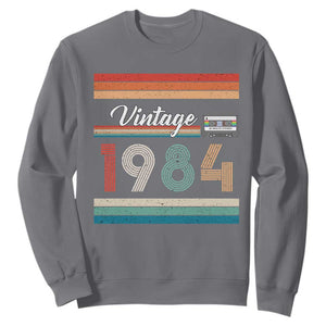1984 Retro Birthday Sweatshirt Vintage 42th Birthday Gift Classic 90s Style TS10 Charcoal Print Your Wear