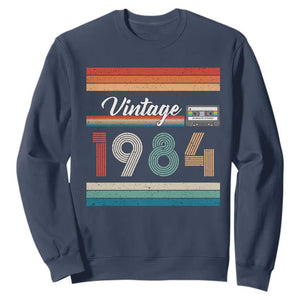 1984 Retro Birthday Sweatshirt Vintage 42th Birthday Gift Classic 90s Style TS10 Navy Print Your Wear