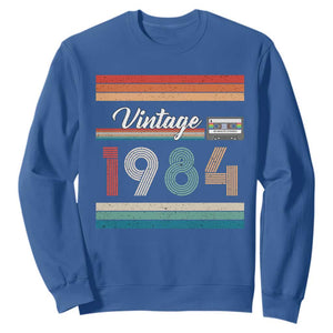 1984 Retro Birthday Sweatshirt Vintage 42th Birthday Gift Classic 90s Style TS10 Royal Blue Print Your Wear