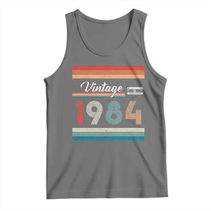 1984 Retro Birthday Tank Top Vintage 42th Birthday Gift Classic 90s Style TS10 Black Heather Print Your Wear
