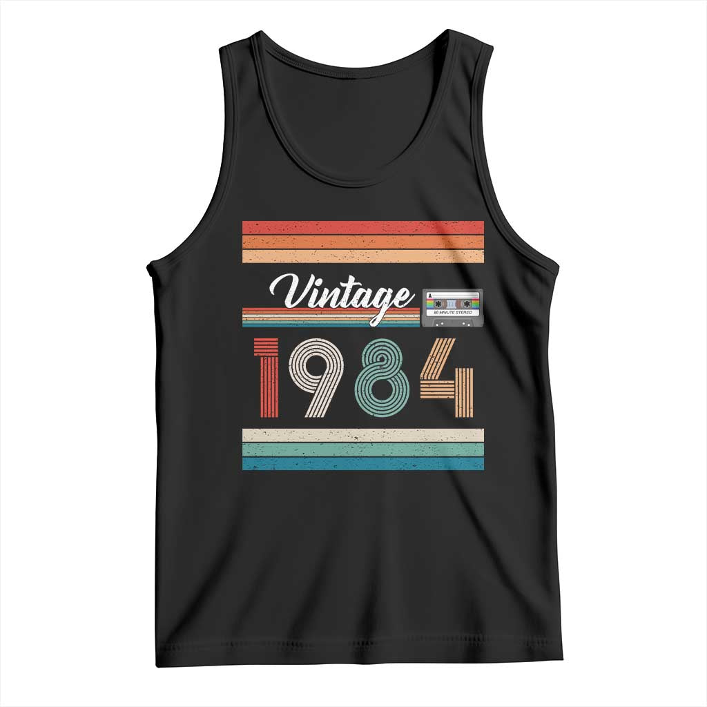 1984 Retro Birthday Tank Top Vintage 42th Birthday Gift Classic 90s Style TS10 Black Print Your Wear