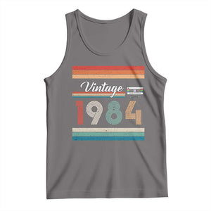 1984 Retro Birthday Tank Top Vintage 42th Birthday Gift Classic 90s Style TS10 Deep Heather Print Your Wear