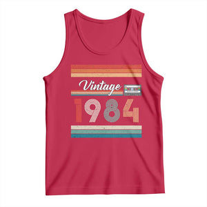 1984 Retro Birthday Tank Top Vintage 42th Birthday Gift Classic 90s Style TS10 Red Print Your Wear