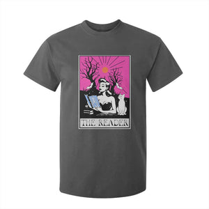 The Reader Tarot T Shirt For Kid Witch Reading Book Club Occult Cat Mom TS10 Dark Heather Print Your Wear