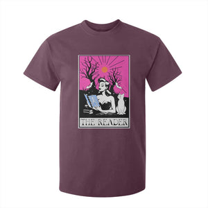 The Reader Tarot T Shirt For Kid Witch Reading Book Club Occult Cat Mom TS10 Maroon Print Your Wear