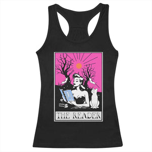 The Reader Tarot Racerback Tank Top Witch Reading Book Club Occult Cat Mom TS10 Black Print Your Wear