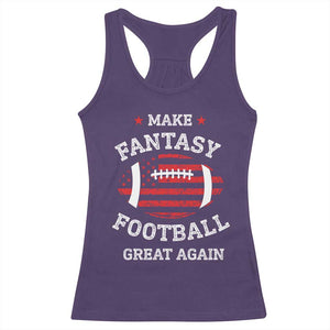 Funny Make Fantasy Football Great Again Racerback Tank Top TS10 Purple Print Your Wear