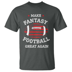 Funny Make Fantasy Football Great Again T Shirt TS10 Dark Heather Print Your Wear