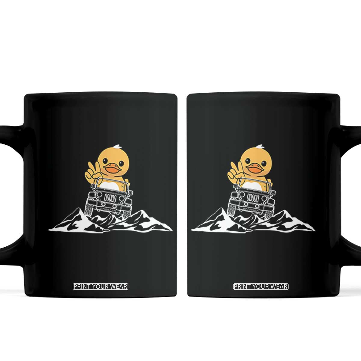 Duck Offroad Car Coffee Mug Funny Off Roading ATV Off Road TS10 Black Print Your Wear