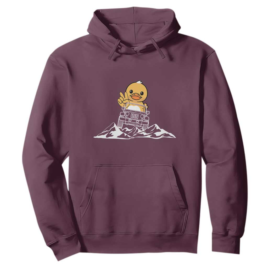 Duck Offroad Car Hoodie Funny Off Roading ATV Off Road TS10 Maroon Print Your Wear