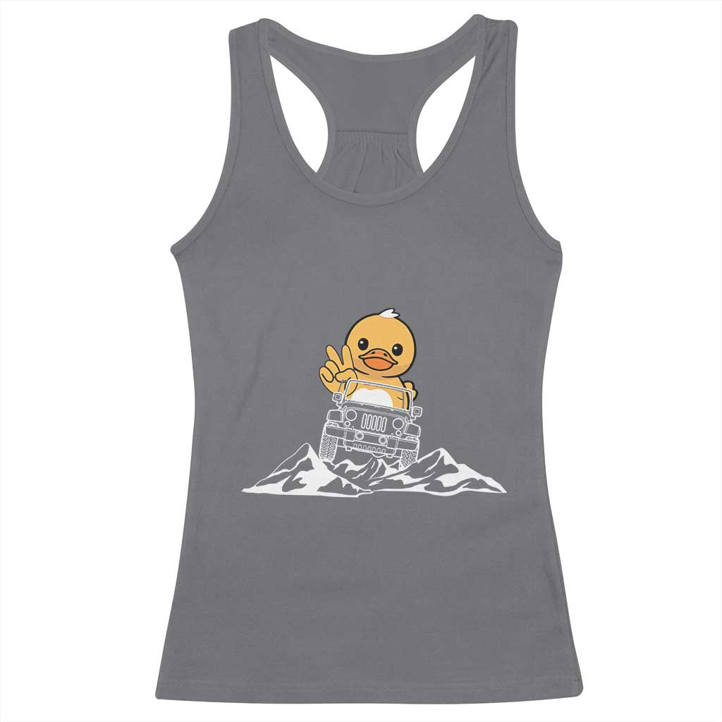 Duck Offroad Car Racerback Tank Top Funny Off Roading ATV Off Road TS10 Charcoal Print Your Wear