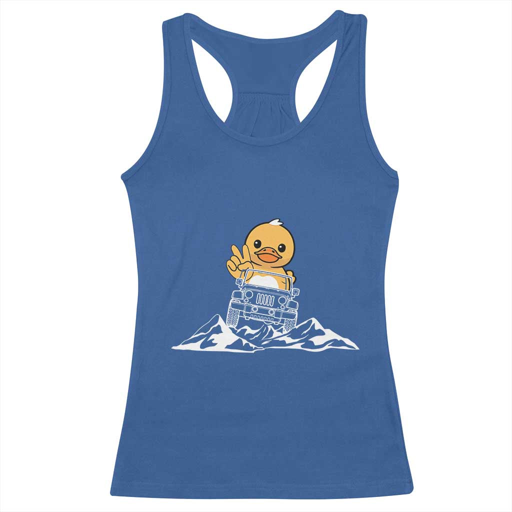 Duck Offroad Car Racerback Tank Top Funny Off Roading ATV Off Road TS10 Royal Blue Print Your Wear